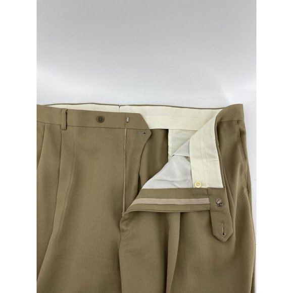 Givenchy Monsieur Men's Beige Pleated Dress Suit Pants Size 46R - Picture 7 of 13